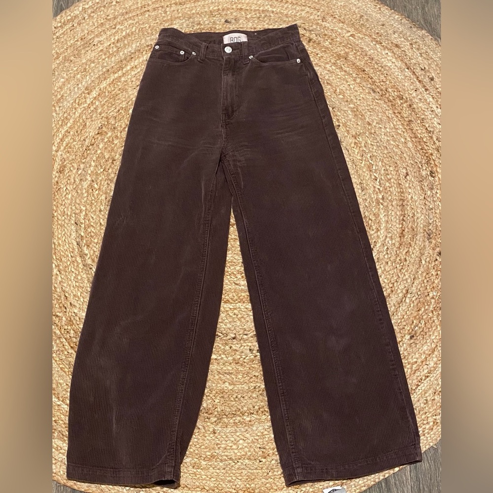 BDG BROWN CORDUROY WIDE LEG PANTS